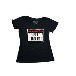 Famous Stars and Straps Gangster Rap Made Me Do‎ It Black Graphic Tee Shirt XL
